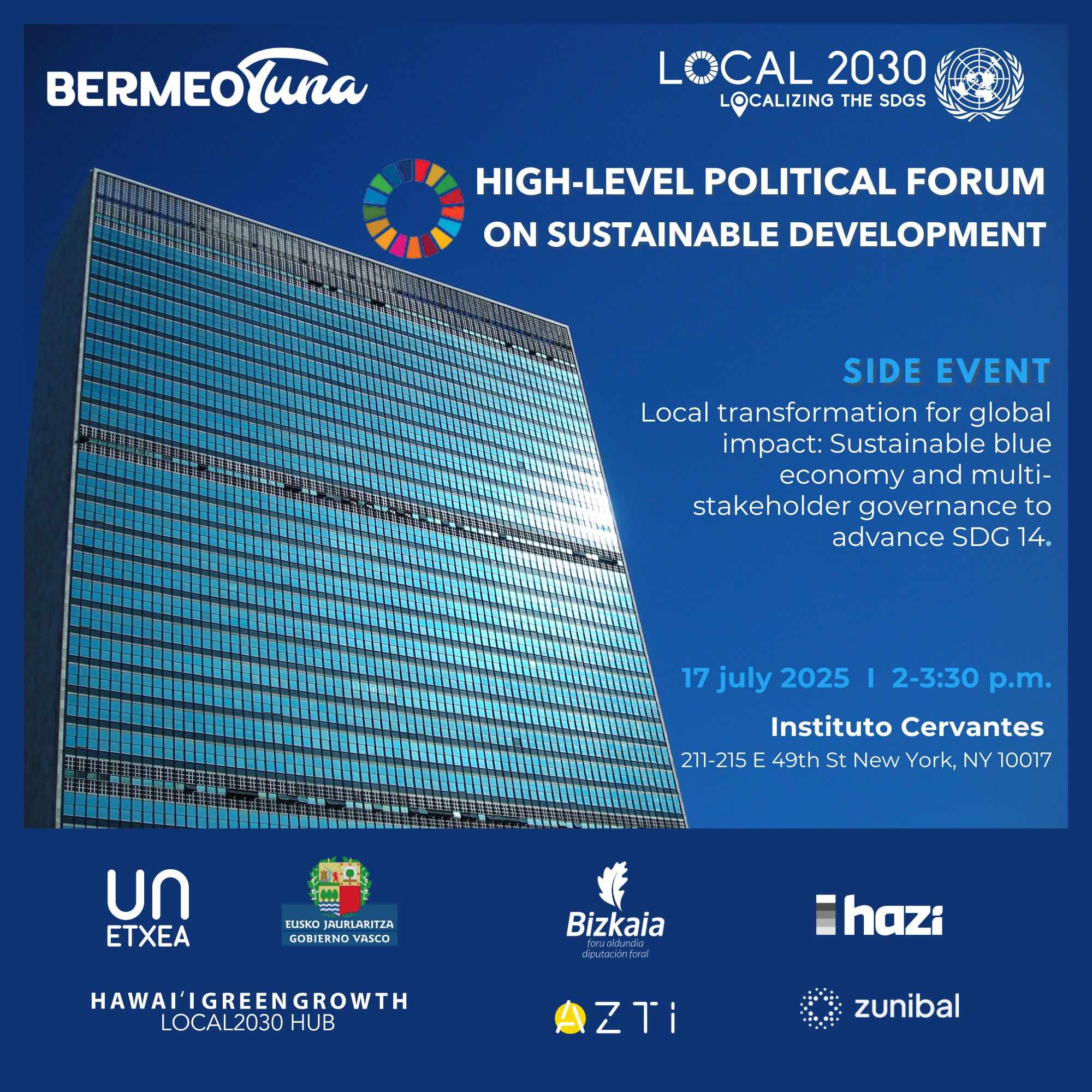 Bermeo Tuna, UN Etxea y Local 2030, en esta ocasión, en Nueva York